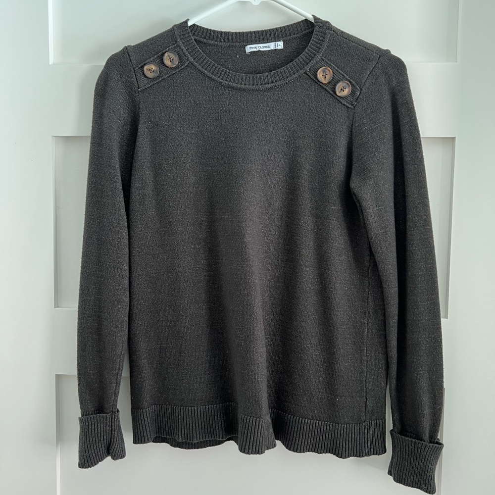 Pink Clover Dark Green Crew Neck Sweater